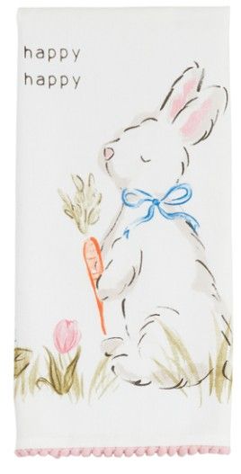 HAPPY HAPPY BUNNY TEA TOWEL