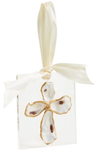 CROSS ACRYLIC OYSTER ORNAMENT