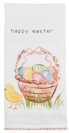 HAPPY EASTER BASKET TEA TOWEL