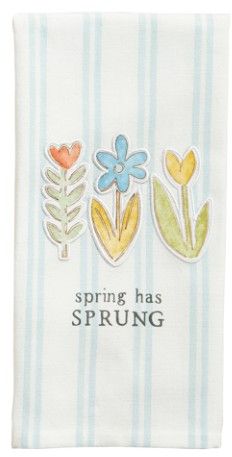 THREE FLOWERS PATCH TOWEL