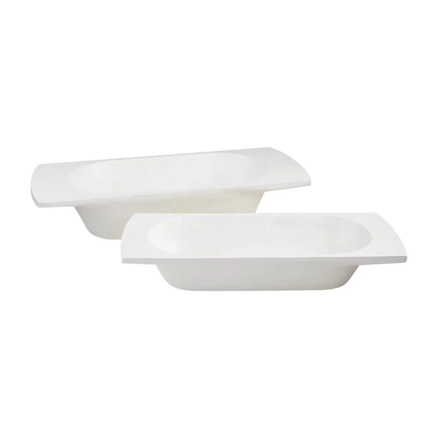 WHITE DOUGH BOWL - LG