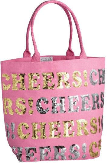 CHEERS SPARKLE TOTE PINK