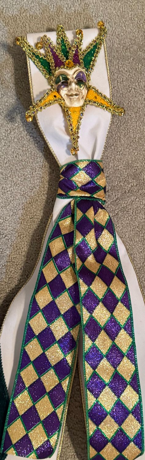 White Mardi Gras Sash