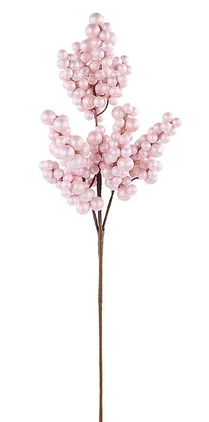 21"L PINK METALLIC BERRY SPRAY