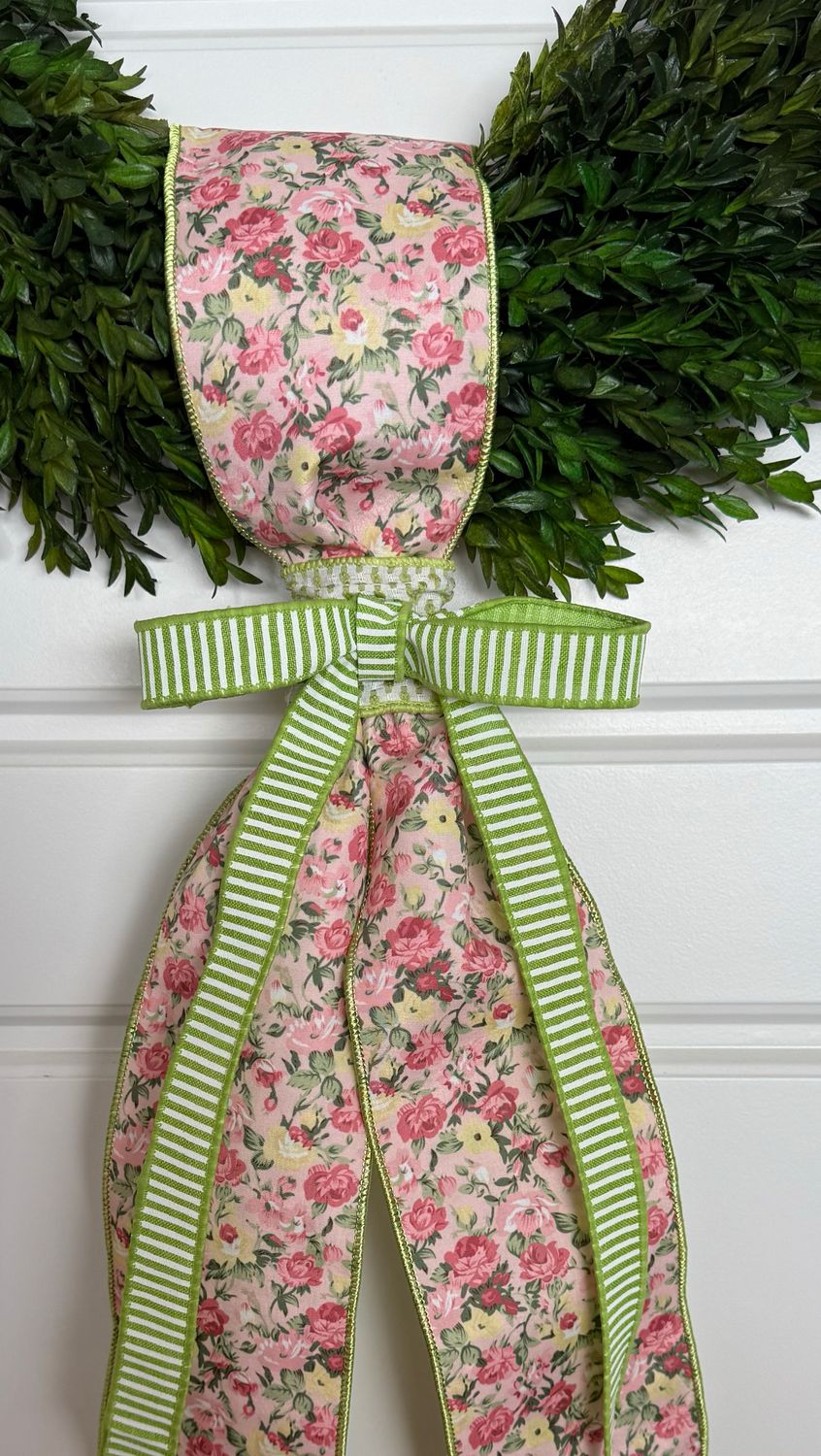 Pink/Green Floral Sash