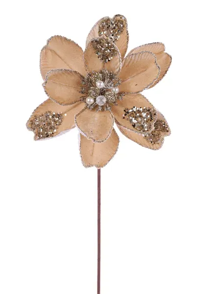 Glitter/Sequin/Bead Magnolia TAUPE 22"LX8.5"DIA