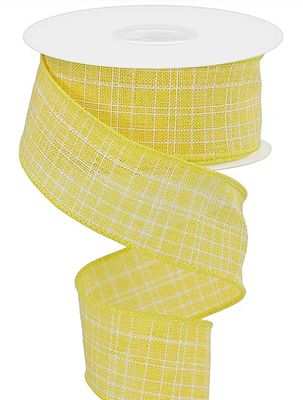 YELLOW WIRED RIBBON 1.5" X 10 YDS