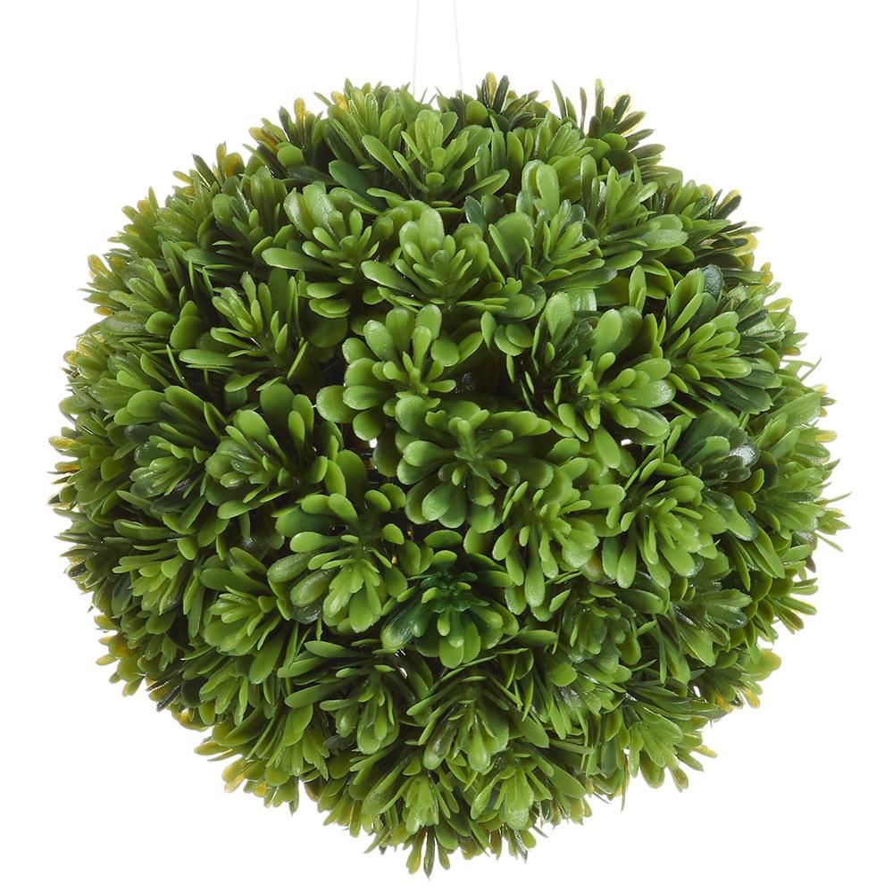 6" PLASTIC SEDUM BALL GREEN