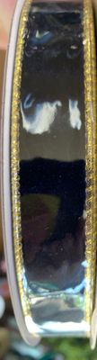 1” gold and black velvet ribbon