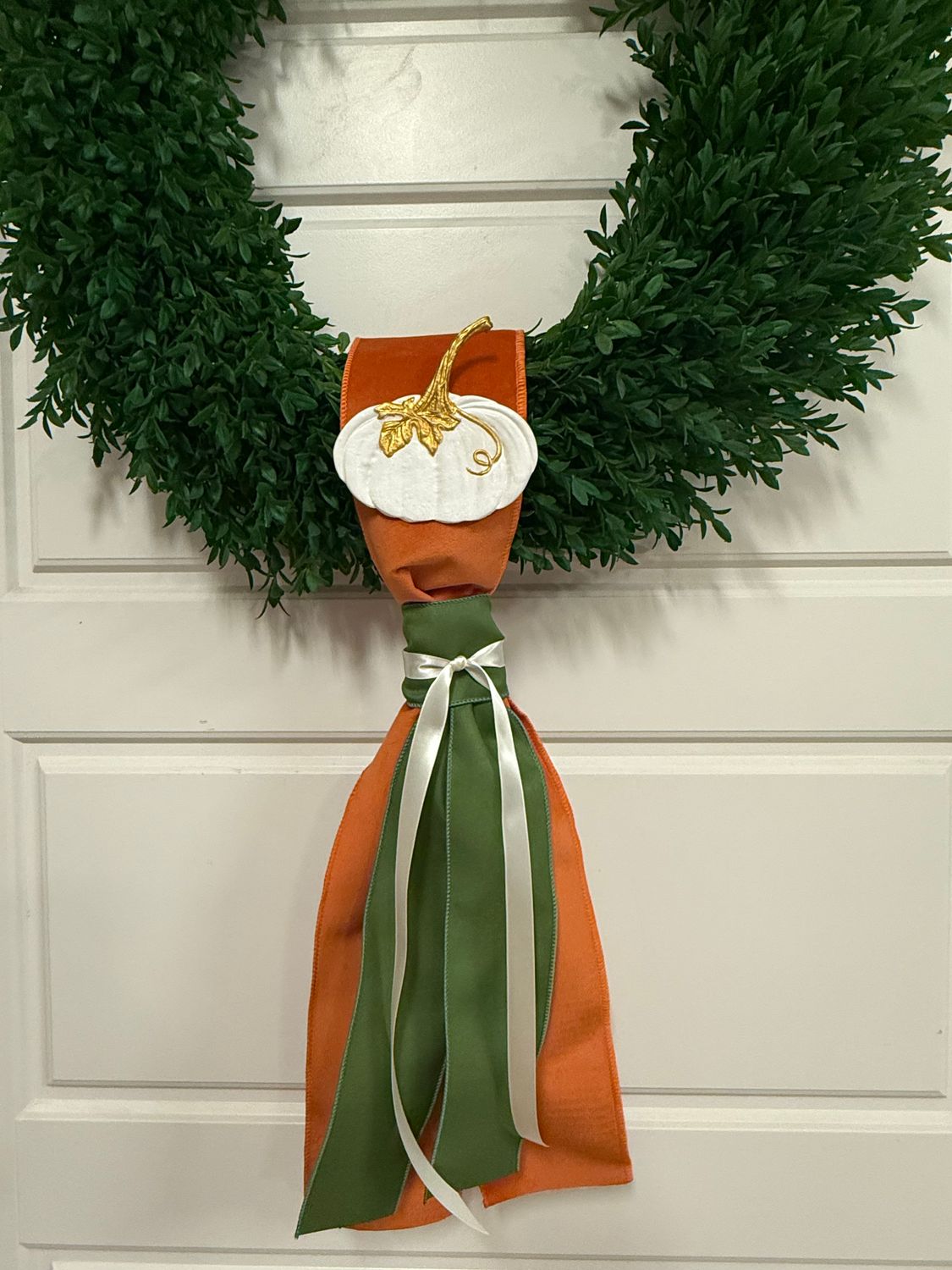 Orange Triple Ribbon Pumpkin Sash