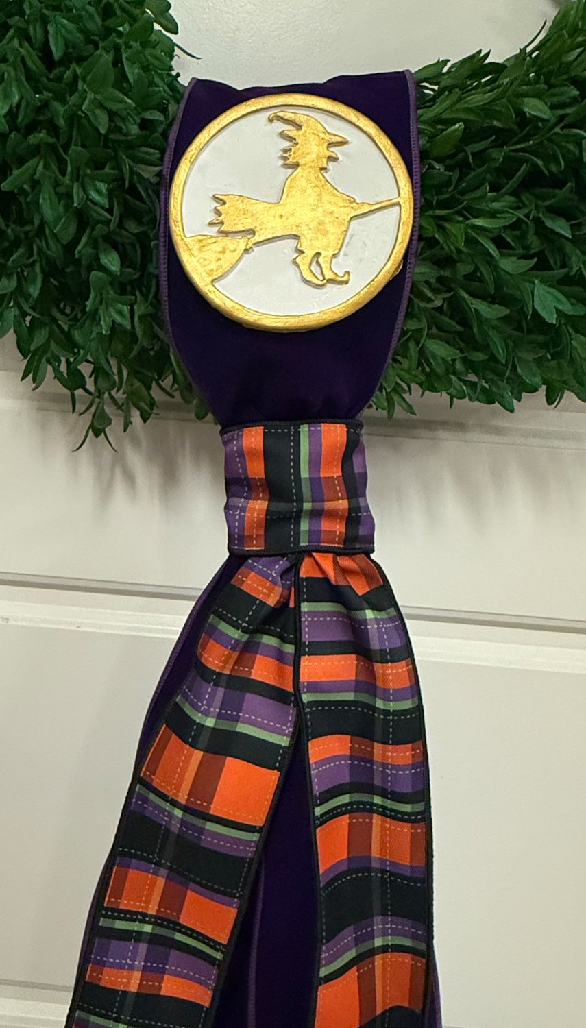 Purple Plaid Witch Sash