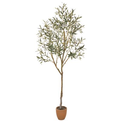 84"OLIVE TREE IN CEMENT POT GR