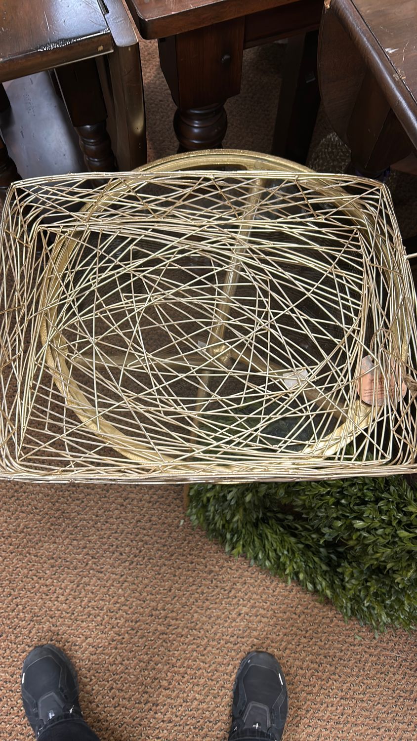 Wire gold basket