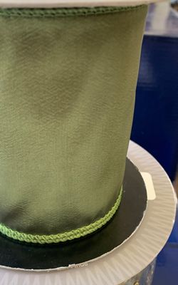 Mettalic lime green ribbon