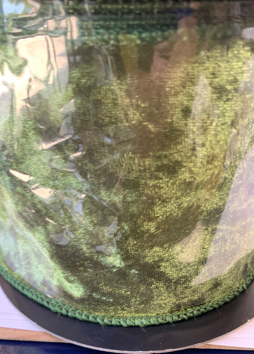 Velvet 4” green ribbon