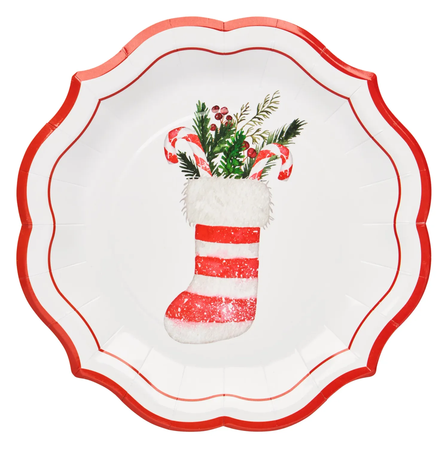 MERRY &amp; BRIGHT SALAD PLATE - 8 PACK
