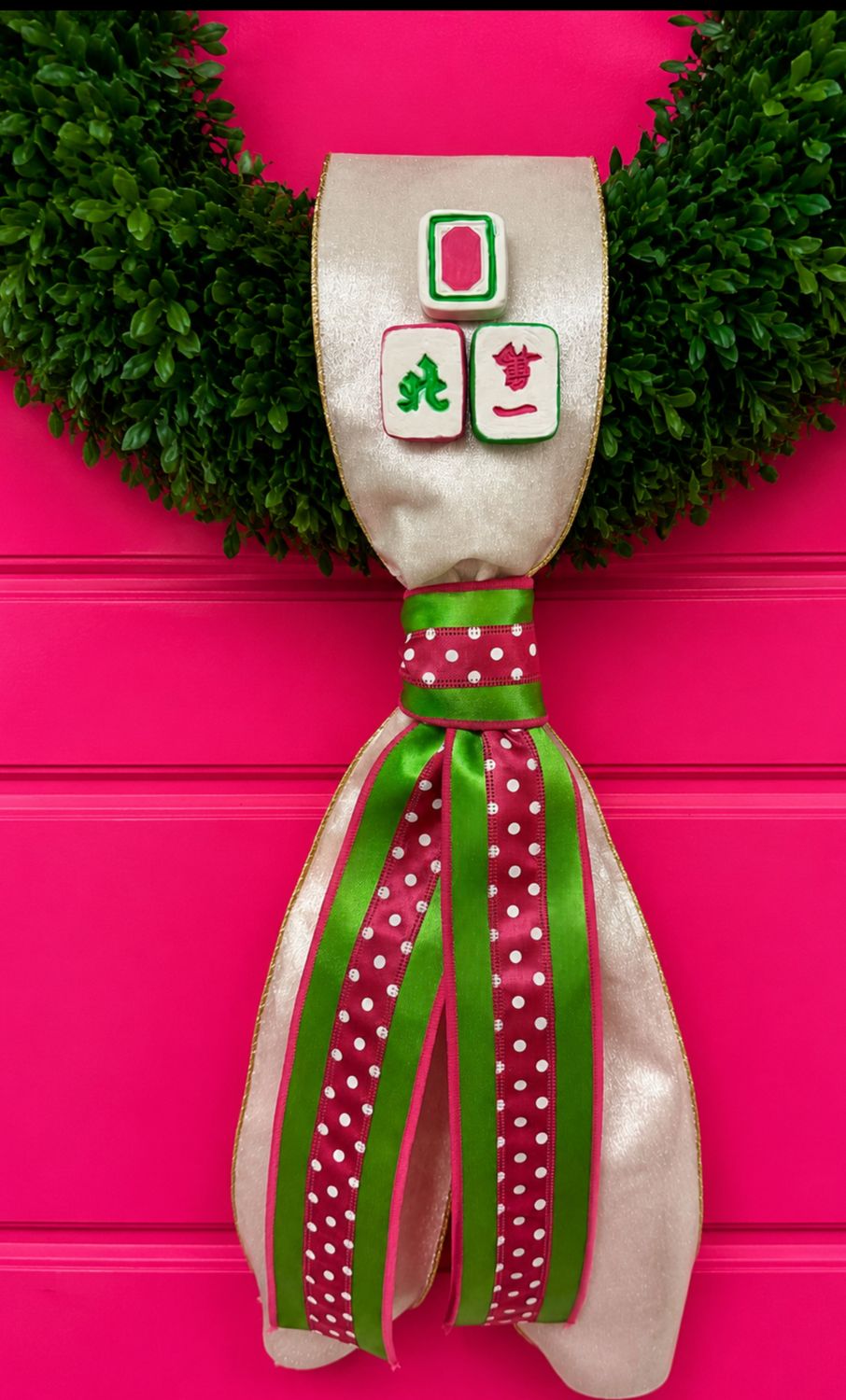 MAHJONG PINK/GREEN SASH