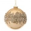 4" Glass Opulent Pearl Encrusted Ball Ornament