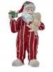 Santa w/ Pajamas and Dog - 12"