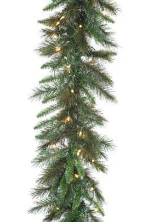 9' x 18" - Anchorage Fir Garland - Pre-Lit w/ 100ct Clear Lights