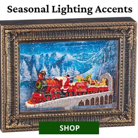 SANTA EXPRESS LIGHTED WATER PICTURE FRAME