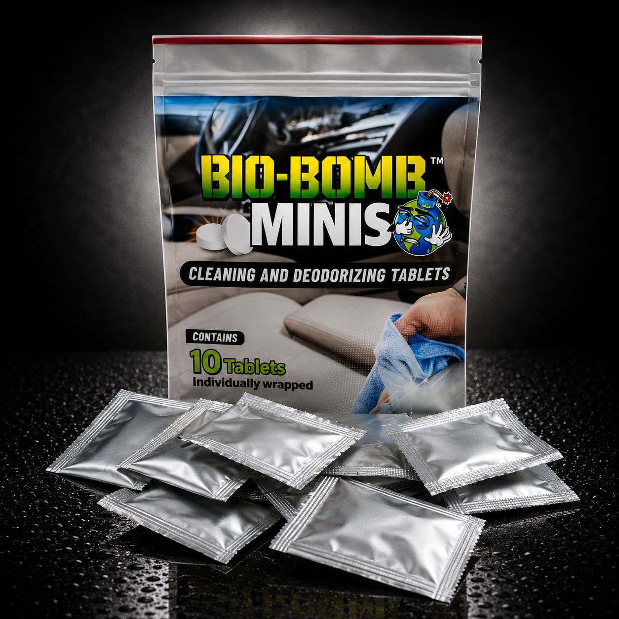 Bio-Bomb Minis: Dissolvable Cleaning &amp; Deodorizing Tablets, Pack: 10 Pack