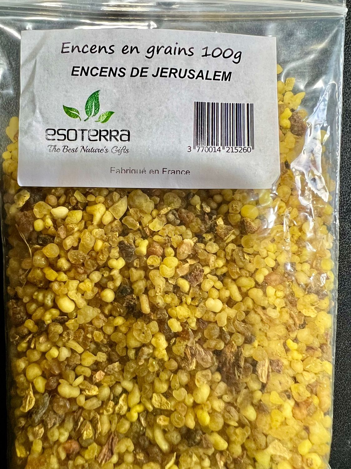 Encens en grains de JERUSALEM, sachet de 100 Grammes Encens en grains de JERUSALEM, sachet de 100 Grammes
