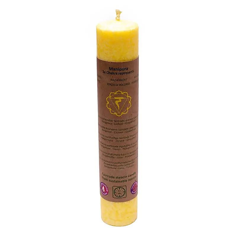Bougie 3°chakra aux huiles essentielles. Bougie 3°chakra aux huiles essentielles.