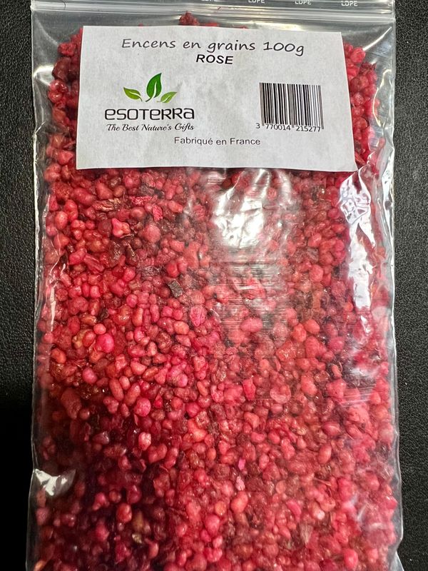 Encens en grains ROSE, sachet de 100 Grammes Encens en grains ROSE, sachet de 100 Grammes