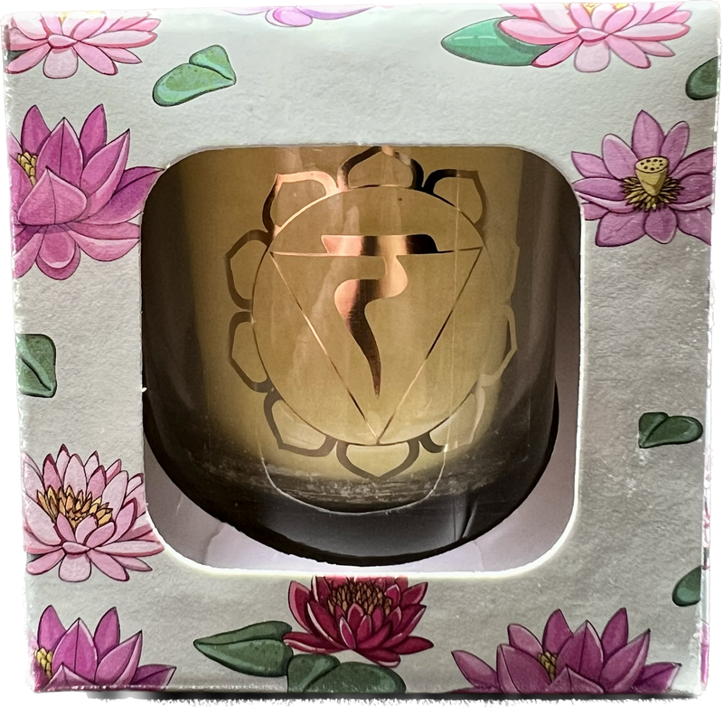 Bougie Votive 3°chakra aux huiles essentielles. «Rechargeable» Bougie Votive 3°chakra aux huiles essentielles. «Rechargeable»