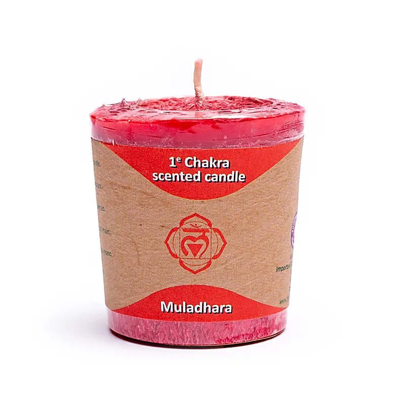 Recharge bougie Votive 1°chakra aux huiles essentielles Recharge bougie Votive 1°chakra aux huiles essentielles