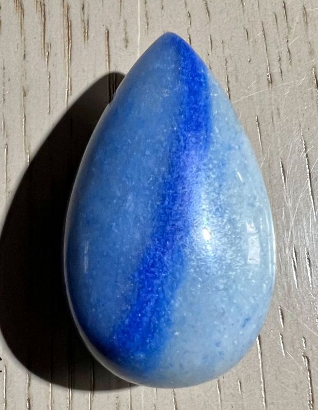 Pendentif Aventurine Bleu forme goutte-trou latéral Pendentif Aventurine Bleu forme goutte-trou latéral