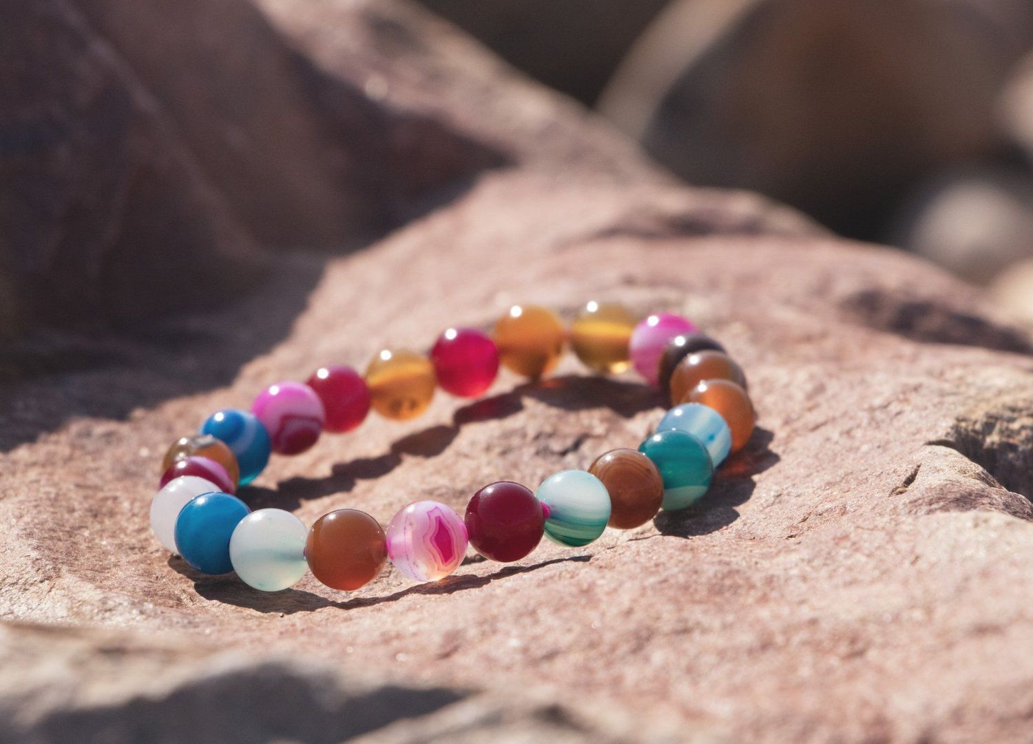 Bracelet Agate Multicolore Bracelet Agate Multicolore