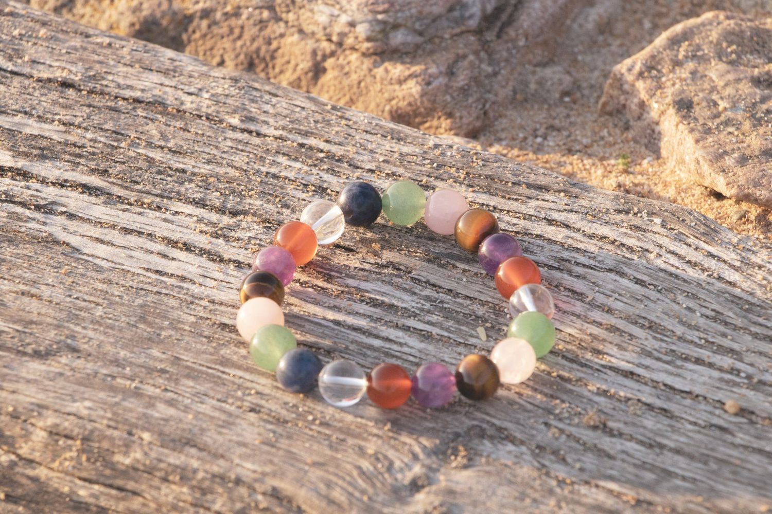 Bracelet multi-pierre 7 chakras