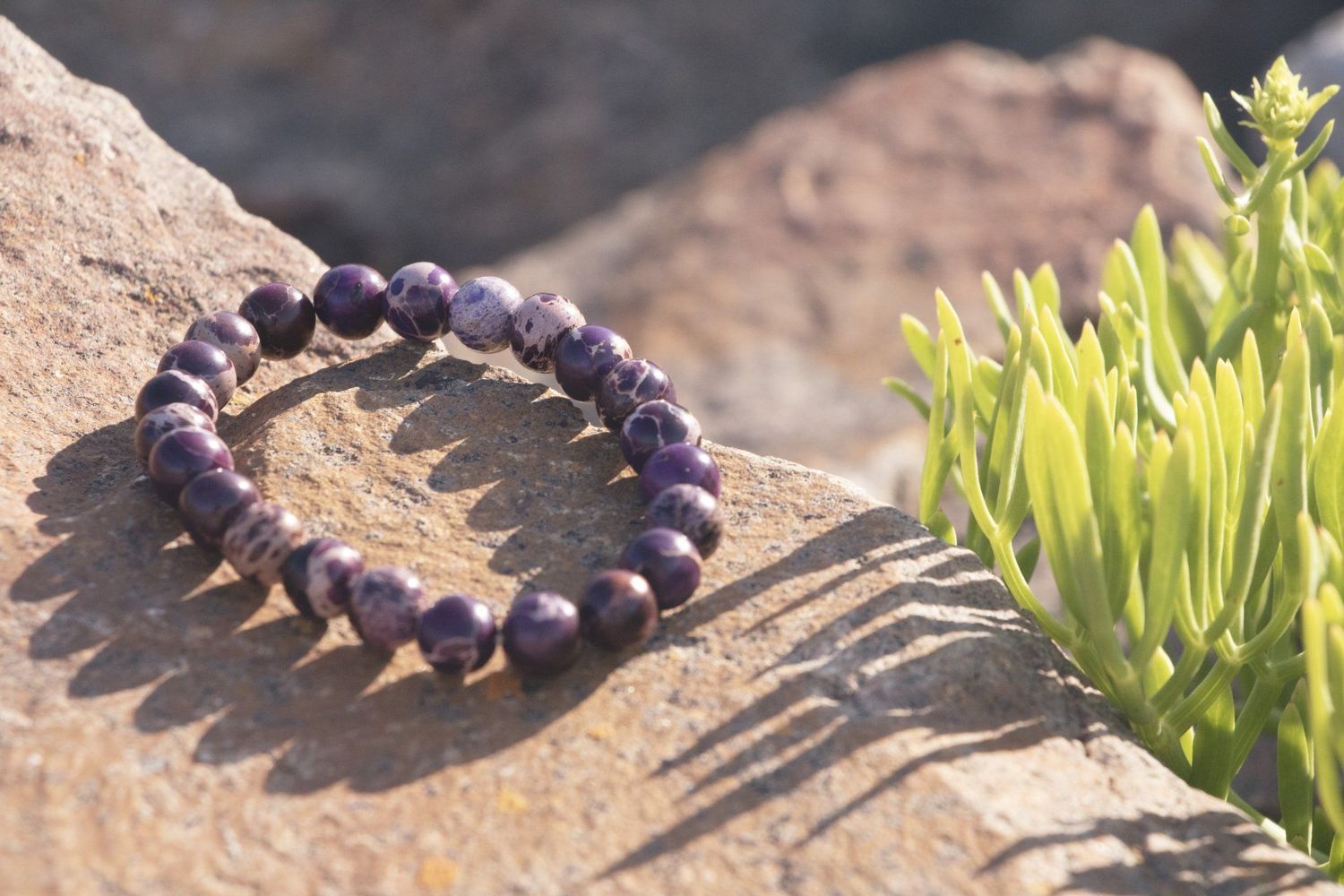 Bracelet Jaspe Impérial violet chauffé Bracelet Jaspe Impérial violet chauffé