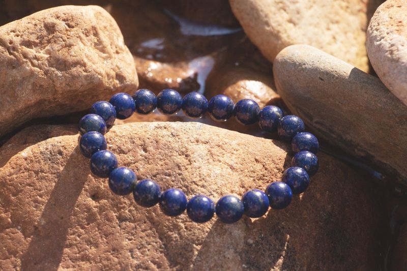 Bracelet lapis lazuli A non teinté Bracelet lapis lazuli A non teinté