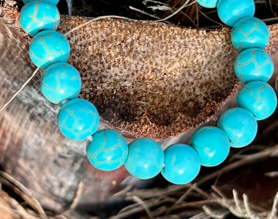 Bracelet Howlite Turquoise taille homme Bracelet Howlite Turquoise taille homme