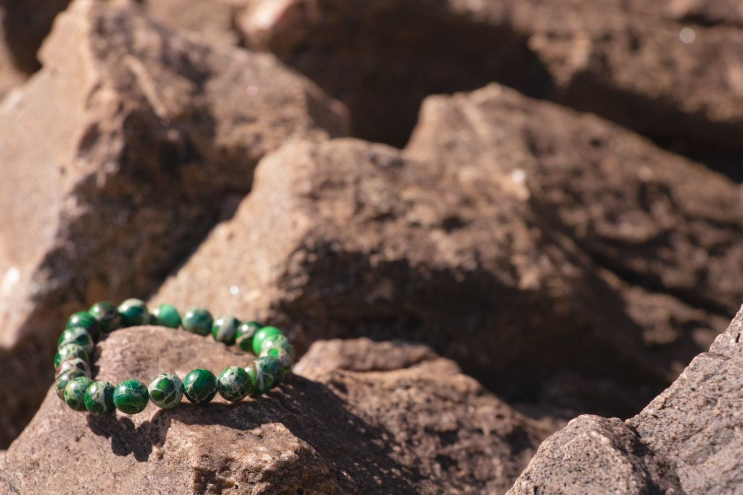 Bracelet Jaspe impérial vert foncé Bracelet Jaspe impérial vert foncé