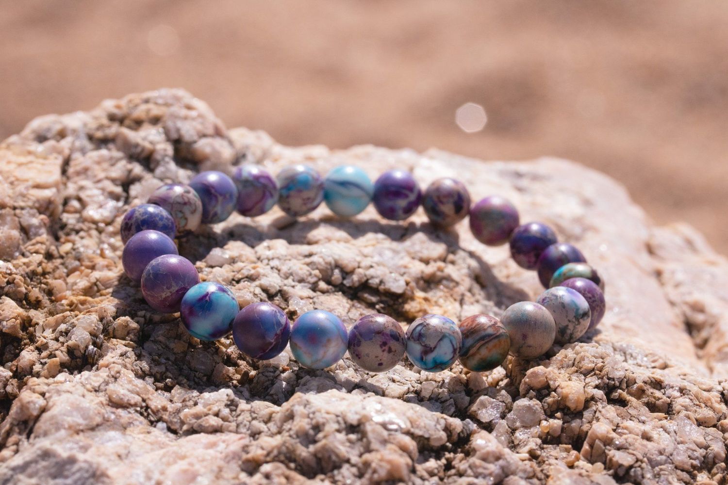 Bracelet Jaspe impérial bleu violet Bracelet Jaspe impérial bleu violet