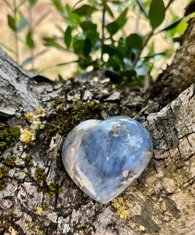 Coeur en Opale bleue à l’unité Coeur en Opale bleue à l’unité