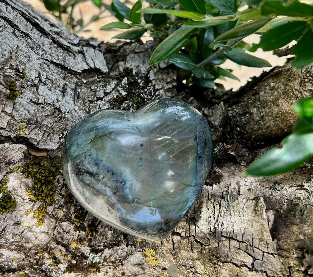 Coeur Labradorite AA à l’unité 6cm Coeur Labradorite AA à l’unité 6cm