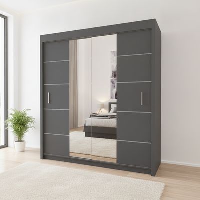 Sliding Wardrobe Centre Mirror Door 180cm – Oslo