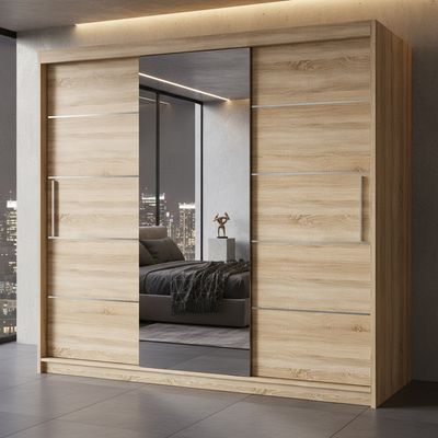 Sliding Wardrobe Centre Mirror Door 250cm – Oslo