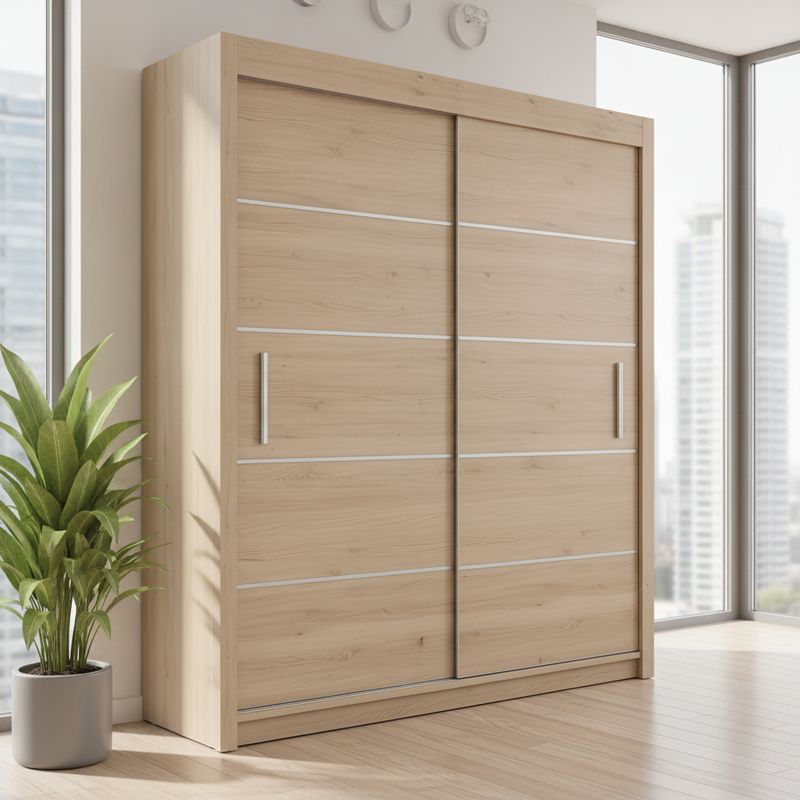 Daisy Wooden Sliding Door Wardrobe | 120 cm