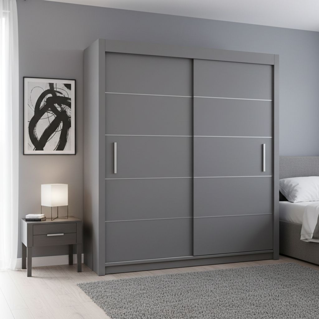 Daisy Wooden Sliding Door Wardrobe | 203 cm
