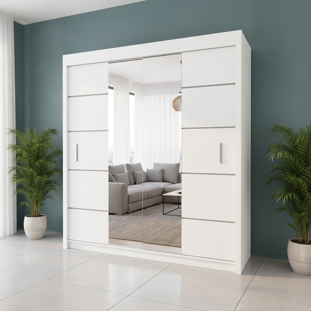 Sliding Wardrobe Centre Mirror Door 150cm – Oslo
