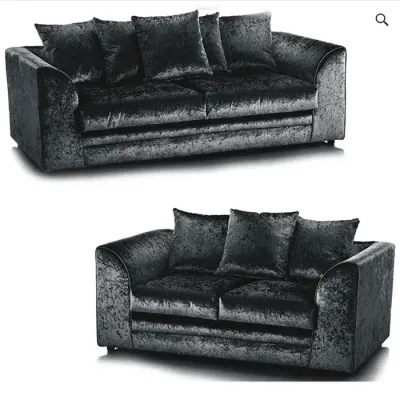 Crystal Crushed Velvet 3+2 Seater Sofa Set