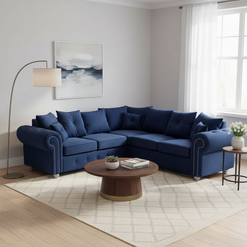 Plush Velvet Ashwin Corner Sofa