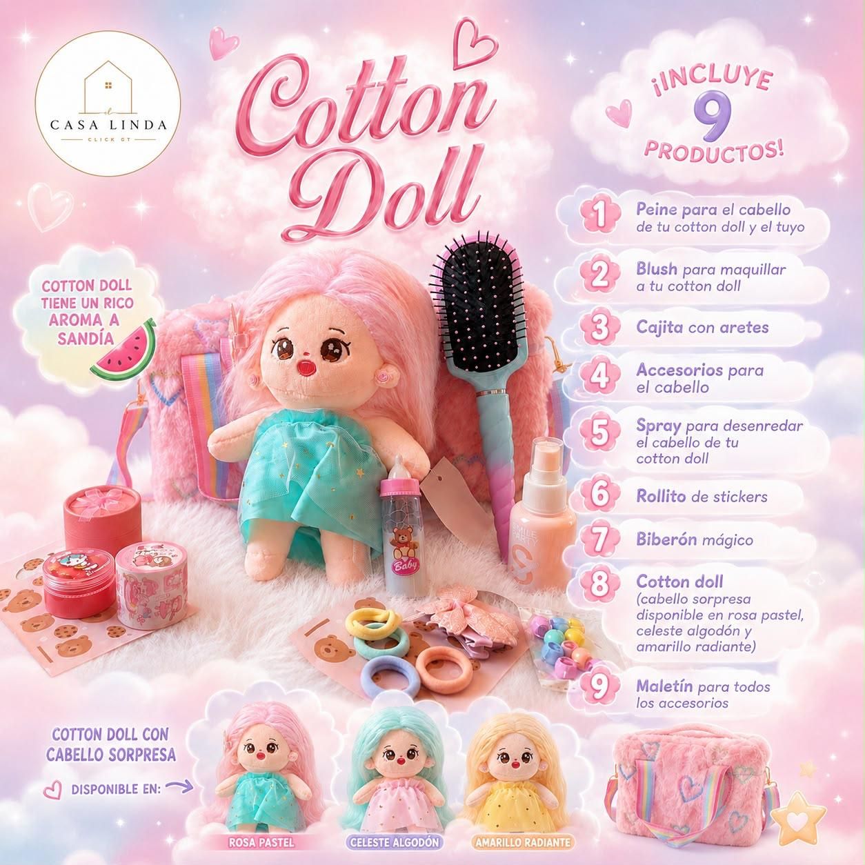 KIT MUÑECA COTTON DOLL