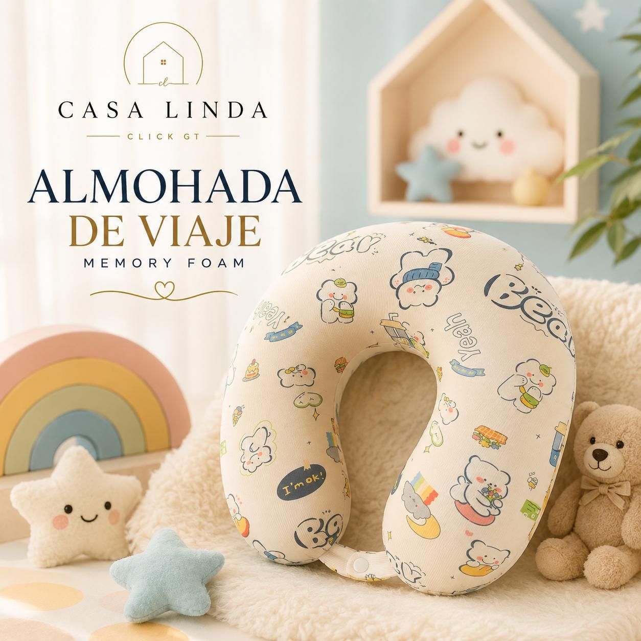 Almohada de viaje Memory foam